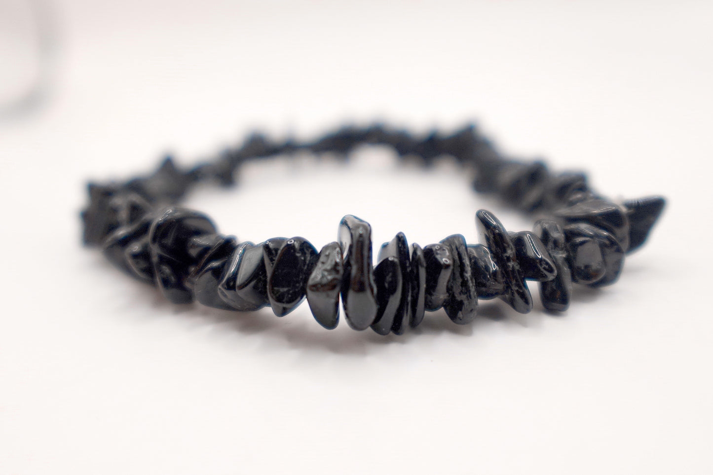 Black Tourmaline - Chip Bracelet - Handmade