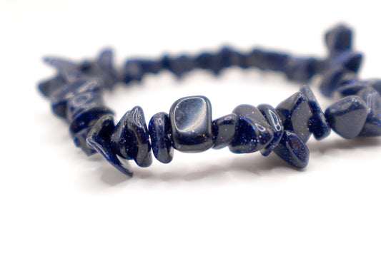 Blue Goldstone - Chip Bracelet - Handmade