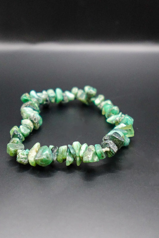 Emerald - Chip Bracelet - Handmade