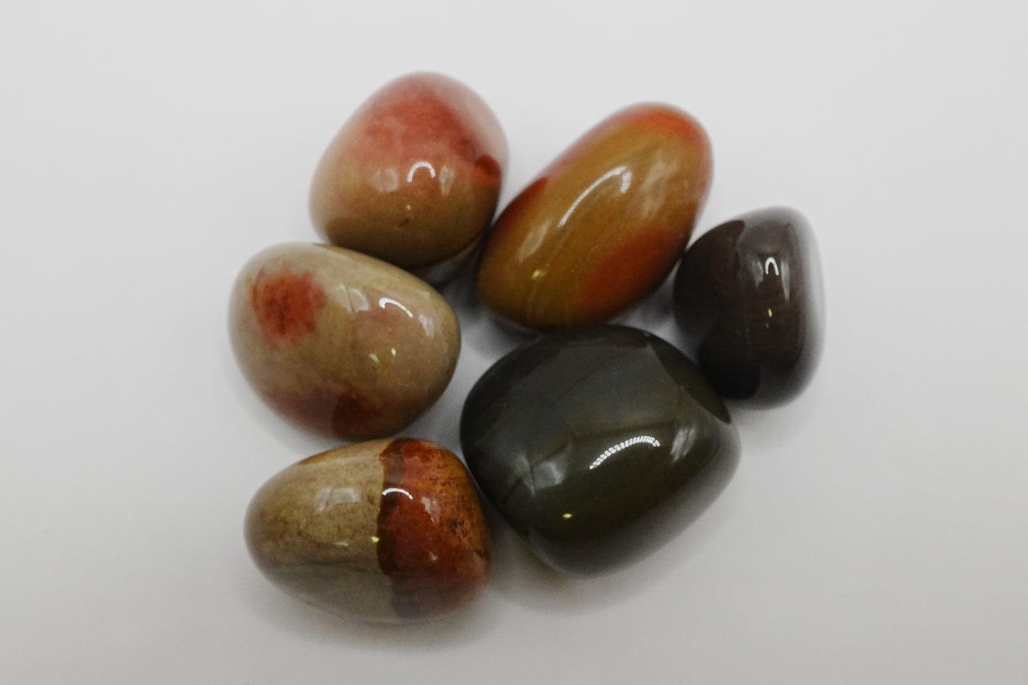 Polychrome Jasper - Tumbled  and Rough - Root Chakra