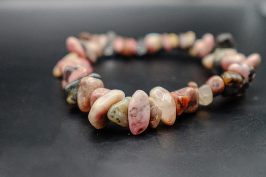 Rhodonite - Chip Bracelet - Handmade