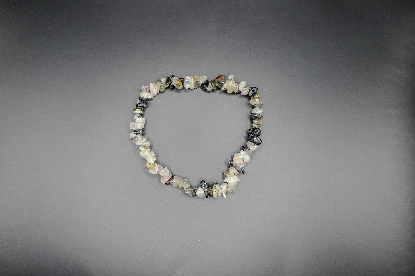 Rutile Quartz & Black Tourmaline - Chip Bracelet - Handmade