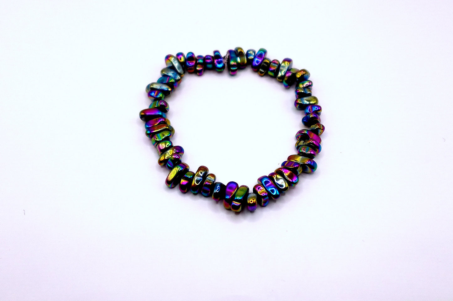 Titanium Hematite - Chip Bracelet - Handmade